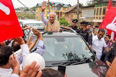 2024 J&K Elections: J&K National Conference candidate from Pampore constituency Hasnain Masoodi at Awantipora